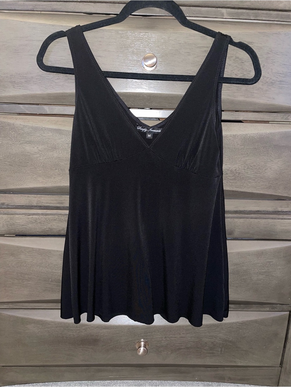 Early 2000s Simply Irresistible Black V-Neck Tank